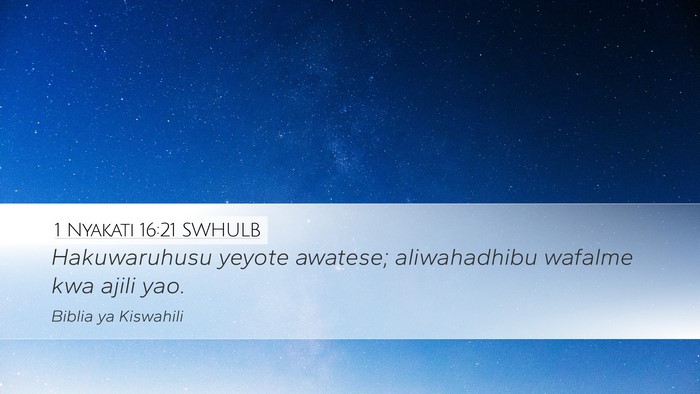 1 Nyakati 16:21 SWHULB Bible Verse Image