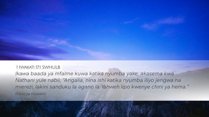 1 Nyakati 17:1 SWHULB Bible Verse Image