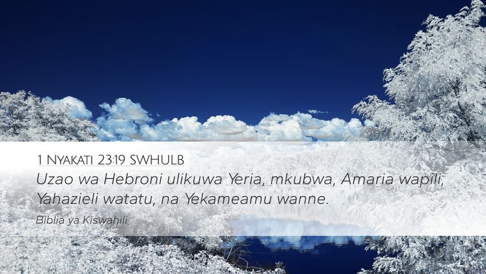 1 Nyakati 23:19 SWHULB Bible Verse Image
