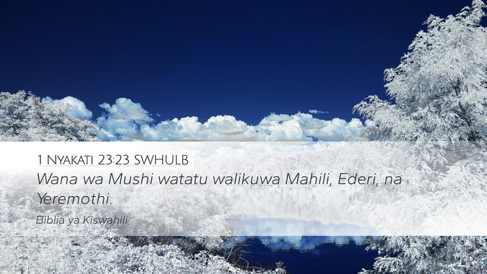 1 Nyakati 23:23 SWHULB Bible Verse Image
