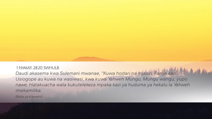 1 Nyakati 28:20 SWHULB Bible Verse Image