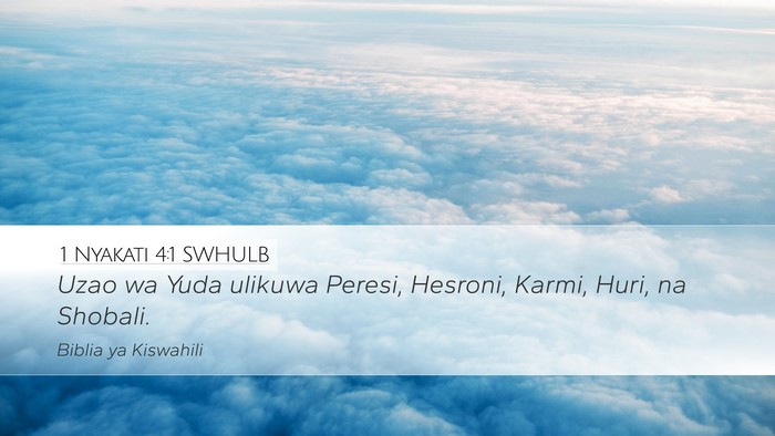 1 Nyakati 4:1 SWHULB Bible Verse Image