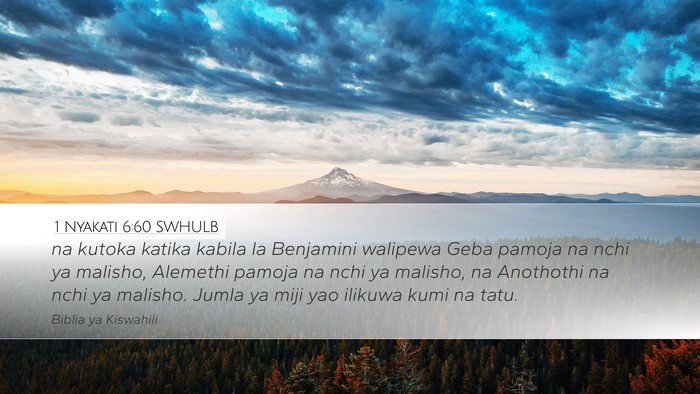 1 Nyakati 6:60 SWHULB Bible Verse Image
