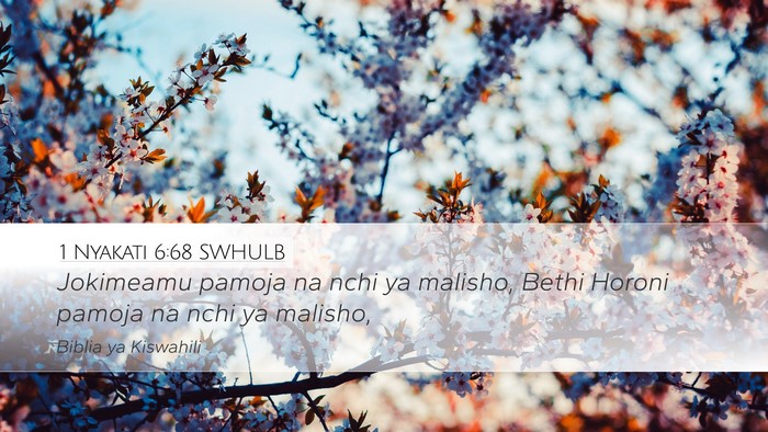 1 Nyakati 6:68 SWHULB Bible Verse Image