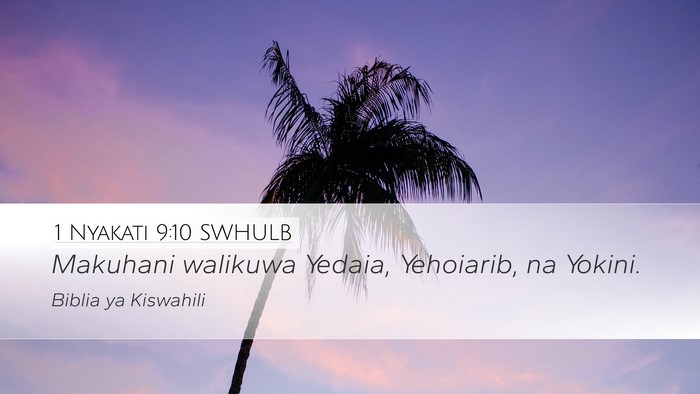 1 Nyakati 9:10 SWHULB Bible Verse Image