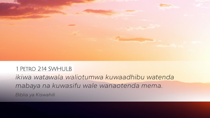 1 Petro 2:14 SWHULB Bible Verse Image