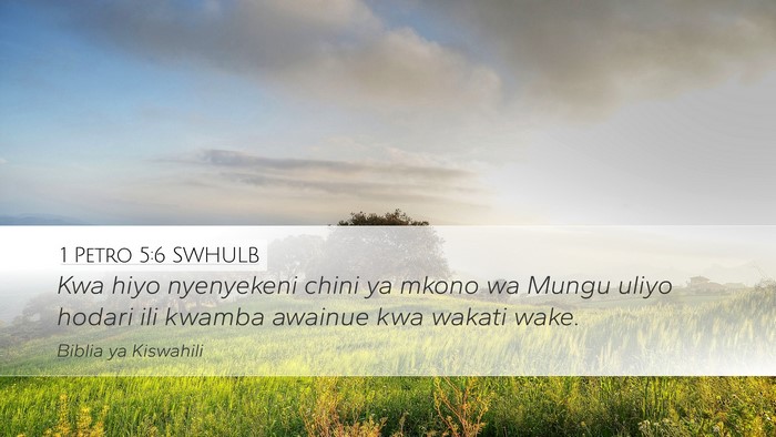 1 Petro 5:6 SWHULB Bible Verse Image