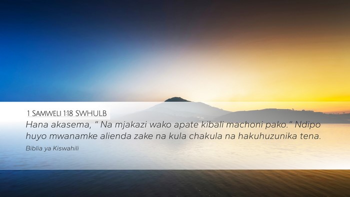 1 Samweli 1:18 SWHULB Bible Verse Image