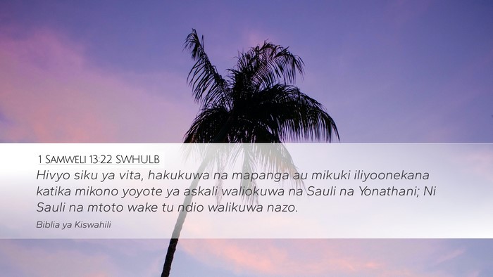 1 Samweli 13:22 SWHULB Bible Verse Image