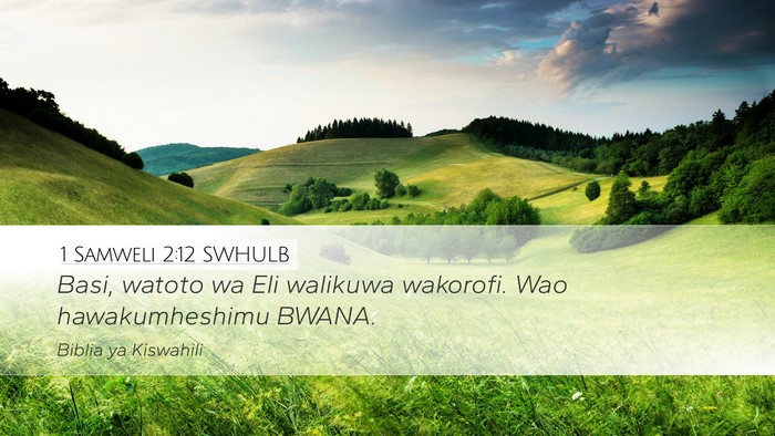1 Samweli 2:12 SWHULB Bible Verse Image