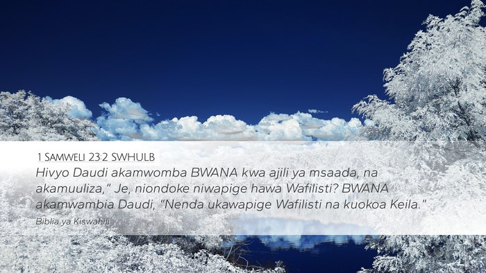 1 Samweli 23:2 SWHULB Bible Verse Image