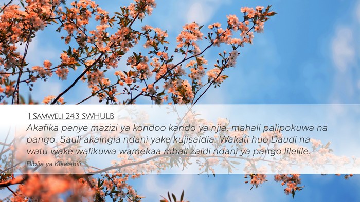 1 Samweli 24:3 SWHULB Bible Verse Image