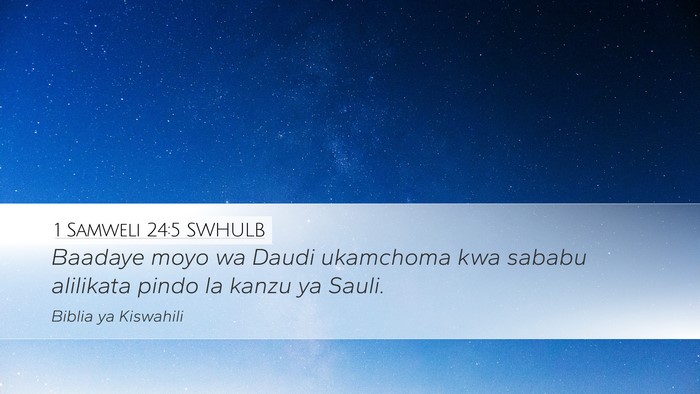 1 Samweli 24:5 SWHULB Bible Verse Image
