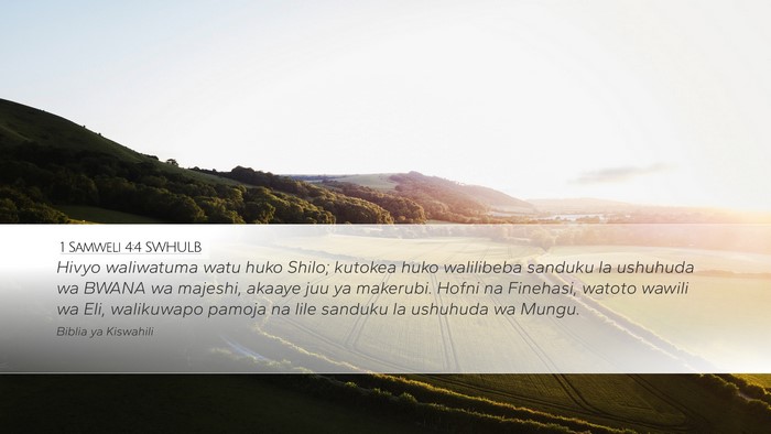 1 Samweli 4:4 SWHULB Bible Verse Image