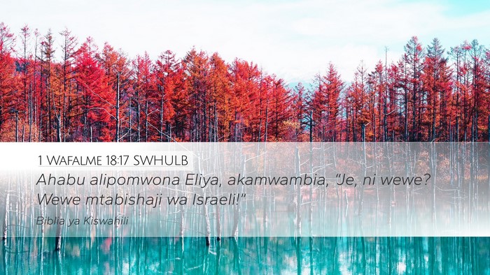 1 Wafalme 18:17 SWHULB Bible Verse Image