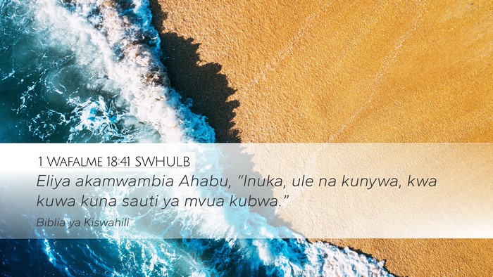 1 Wafalme 18:41 SWHULB Bible Verse Image