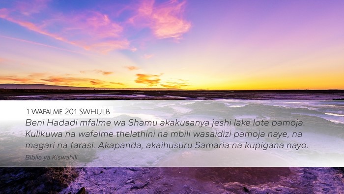 1 Wafalme 20:1 SWHULB Bible Verse Image