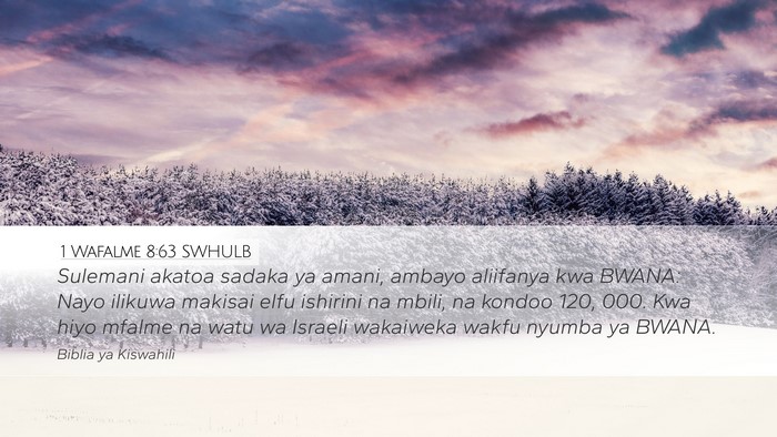 1 Wafalme 8:63 SWHULB Bible Verse Image