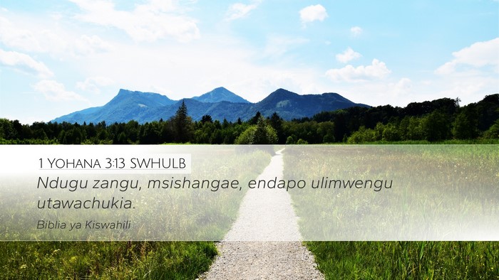 1 Yohana 3:13 SWHULB Bible Verse Image