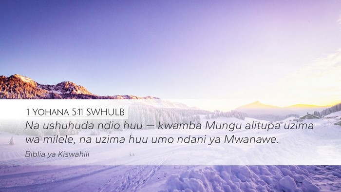 1 Yohana 5:11 SWHULB Bible Verse Image