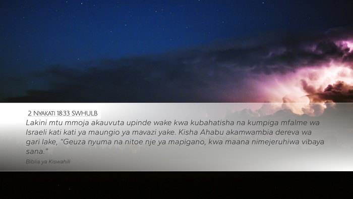 2 Nyakati 18:33 SWHULB Bible Verse Image