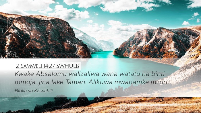 2 Samweli 14:27 SWHULB Bible Verse Image