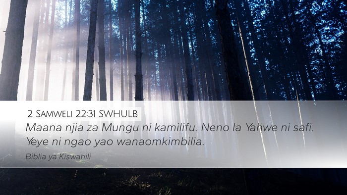 2 Samweli 22:31 SWHULB Bible Verse Image