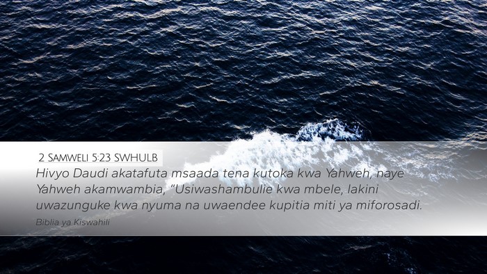 2 Samweli 5:23 SWHULB Bible Verse Image