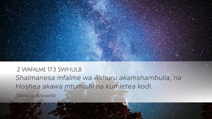 2 Wafalme 17:3 SWHULB Bible Verse Image