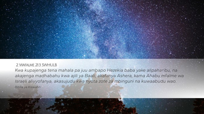 2 Wafalme 21:3 SWHULB Bible Verse Image