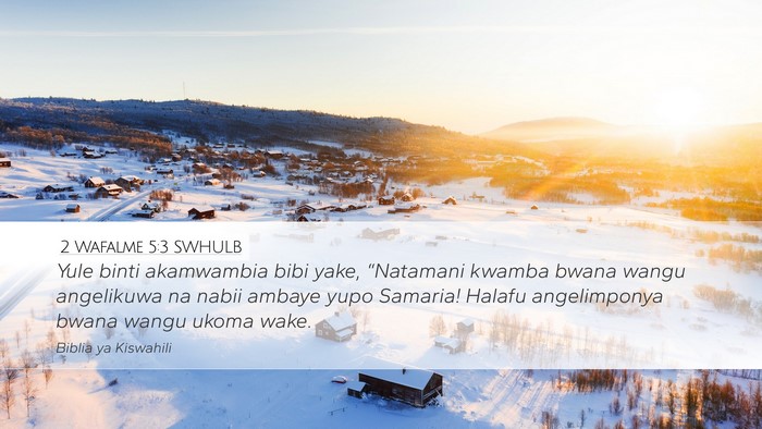 2 Wafalme 5:3 SWHULB Bible Verse Image