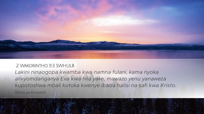 2 Wakorintho 11:3 SWHULB Bible Verse Image