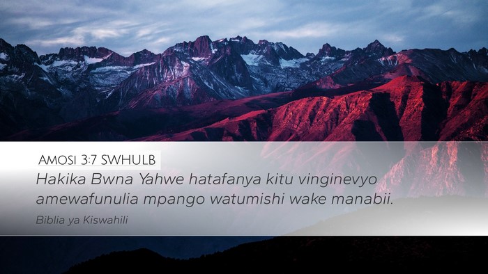 Amosi 3:7 SWHULB Bible Verse Image
