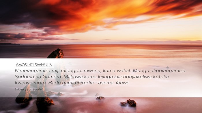 Amosi 4:11 SWHULB Bible Verse Image