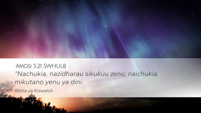 Amosi 5:21 SWHULB Bible Verse Image