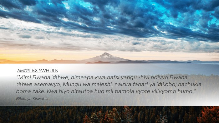 Amosi 6:8 SWHULB Bible Verse Image