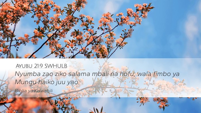 Ayubu 21:9 SWHULB Bible Verse Image