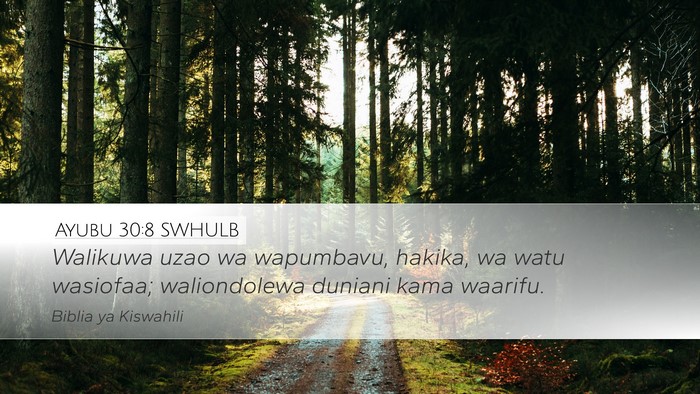 Ayubu 30:8 SWHULB Bible Verse Image