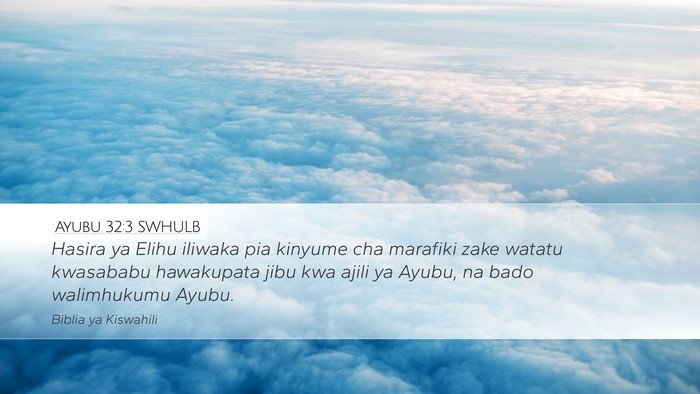 Ayubu 32:3 SWHULB Bible Verse Image