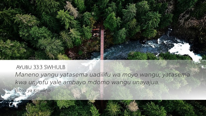 Ayubu 33:3 SWHULB Bible Verse Image