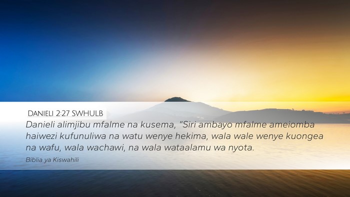 Danieli 2:27 SWHULB Bible Verse Image
