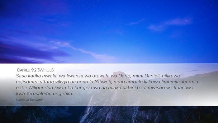 Danieli 9:2 SWHULB Bible Verse Image