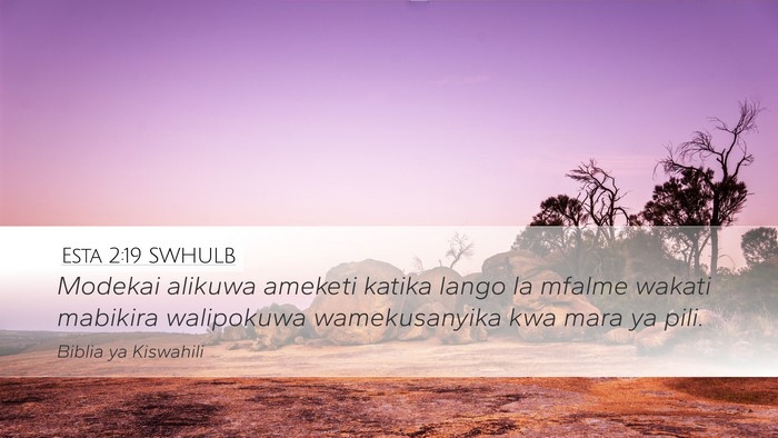 Esta 2:19 SWHULB Bible Verse Image