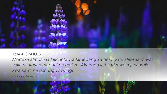 Esta 4:1 SWHULB Desktop Wallpaper - Modeka aliposikia kilichokuwa kimepangwa dhidi - Desktop Bible Verse Wallpaper