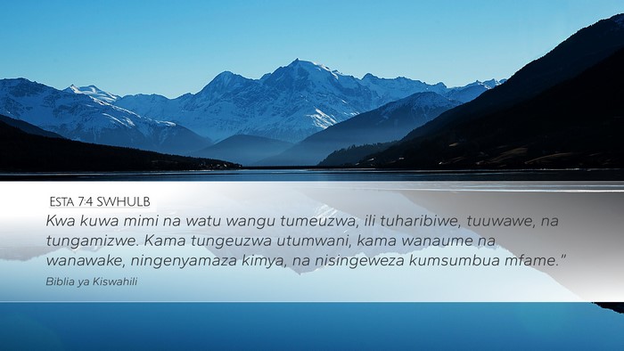 Esta 7:4 SWHULB Bible Verse Image