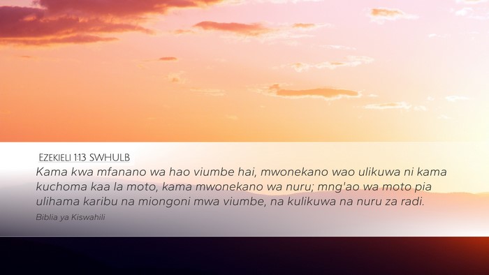 Ezekieli 1:13 SWHULB Bible Verse Image