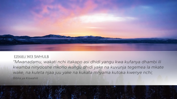 Ezekieli 14:13 SWHULB Bible Verse Image