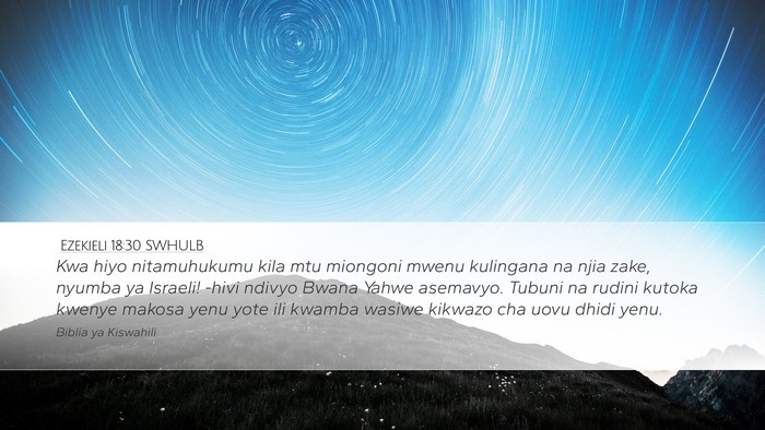 Ezekieli 18:30 SWHULB Bible Verse Image