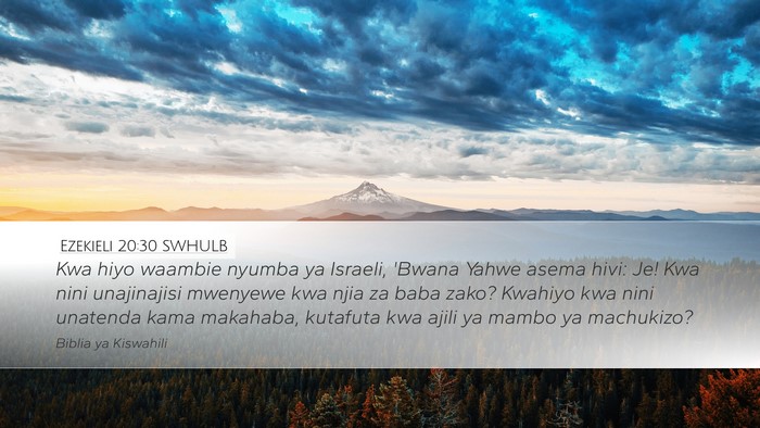 Ezekieli 20:30 SWHULB Bible Verse Image