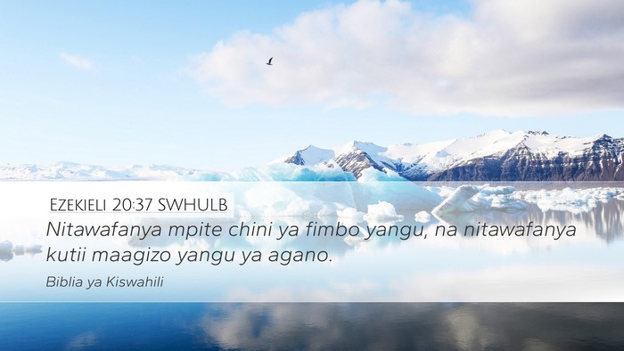 Ezekieli 20:37 SWHULB Bible Verse Image